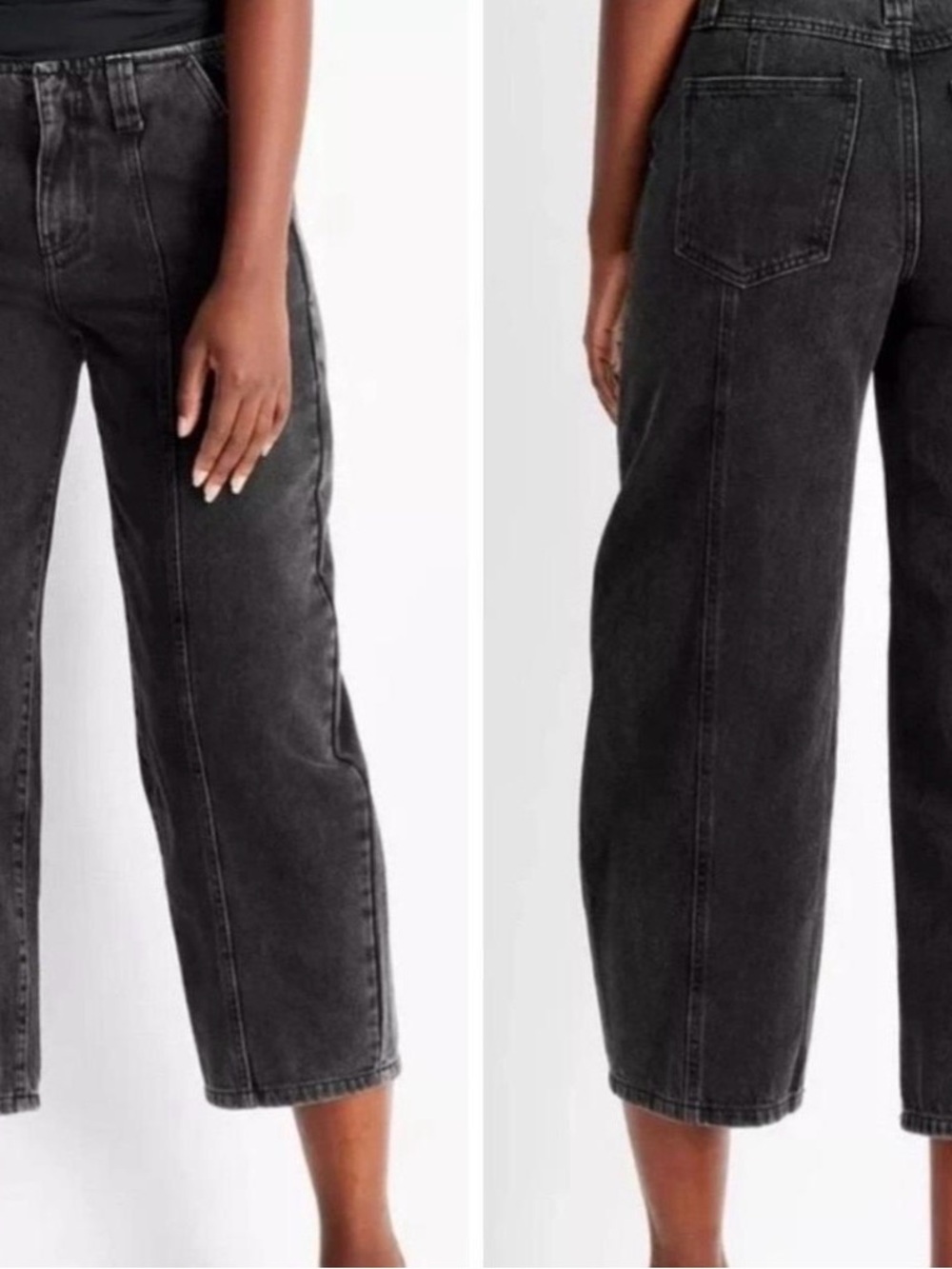 Future Collective Black Barrel Leg Jeans